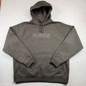 DeWalt Logan Heavy Duty Hoodie Sweatshirt Men XXL Gray Pullover Workwear Utility